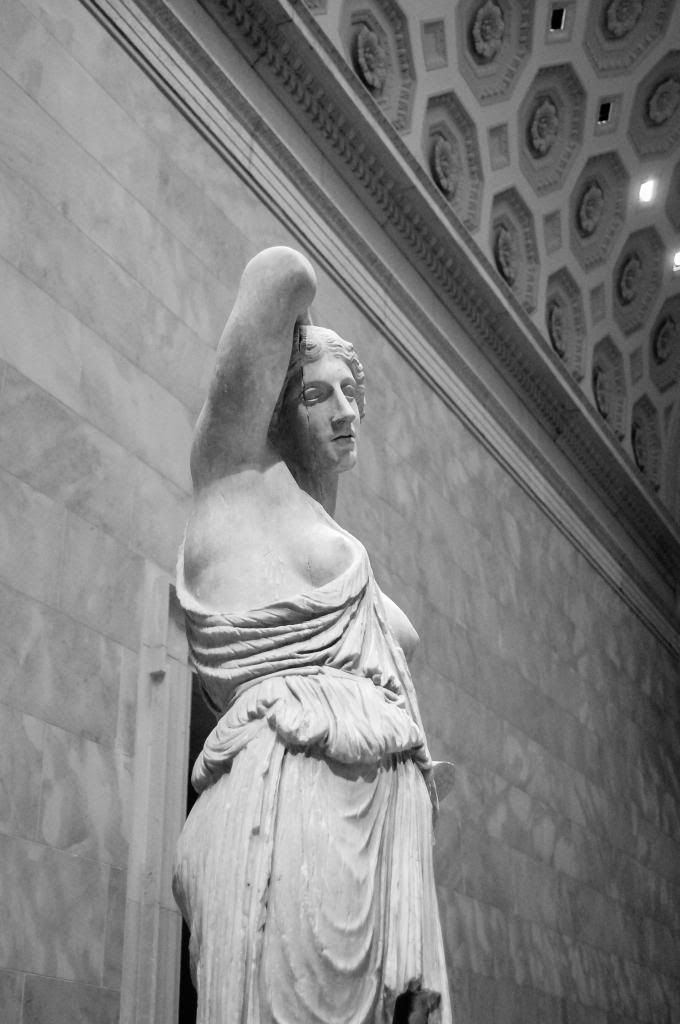 The Met - Statue and Coffered Ceiling