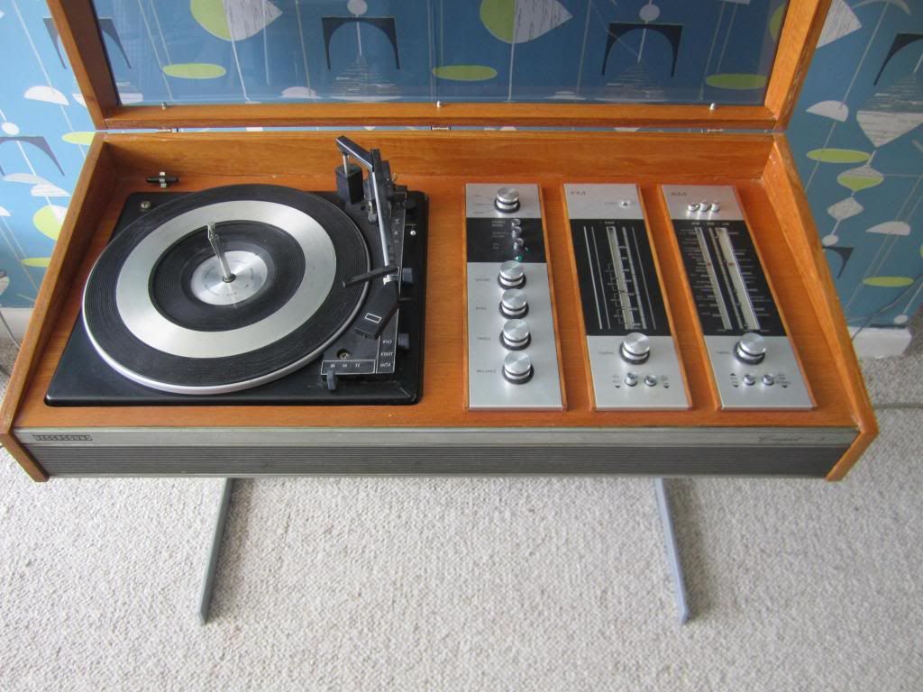 Vintage Space Age 60s 70s Decca Sound Compact 3 Record Player Radiogram