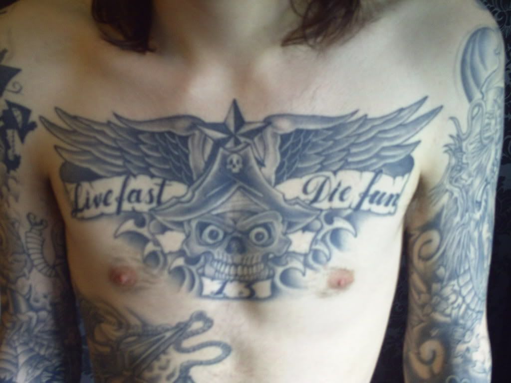 Wing Tattoos On Chest Cool Men