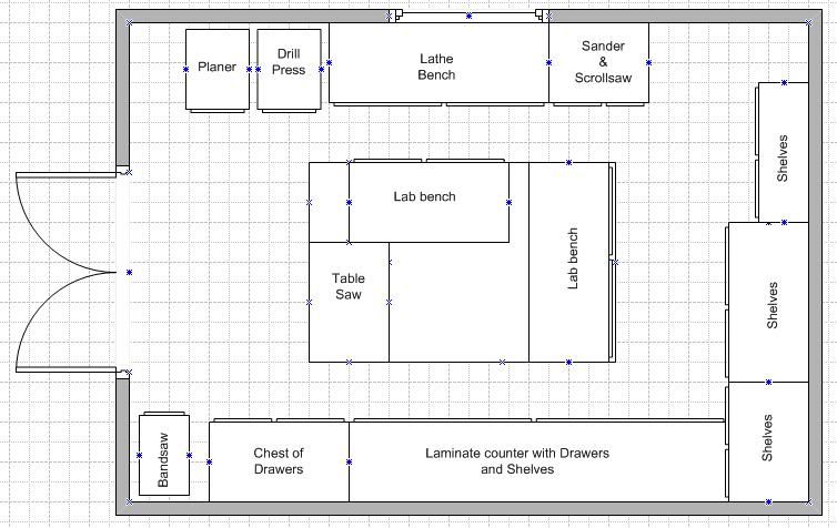 woodworking workshop layout