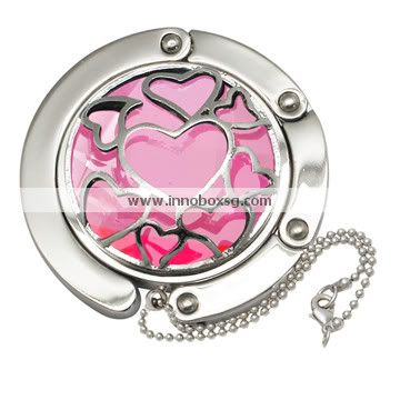 Pink 

Gem with Hearts Purse Hanger