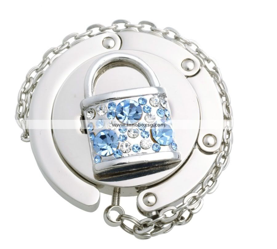 Blue 

Crystals Key Lock Bag hanger