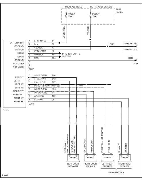 Ford tempo radio wiring diagram